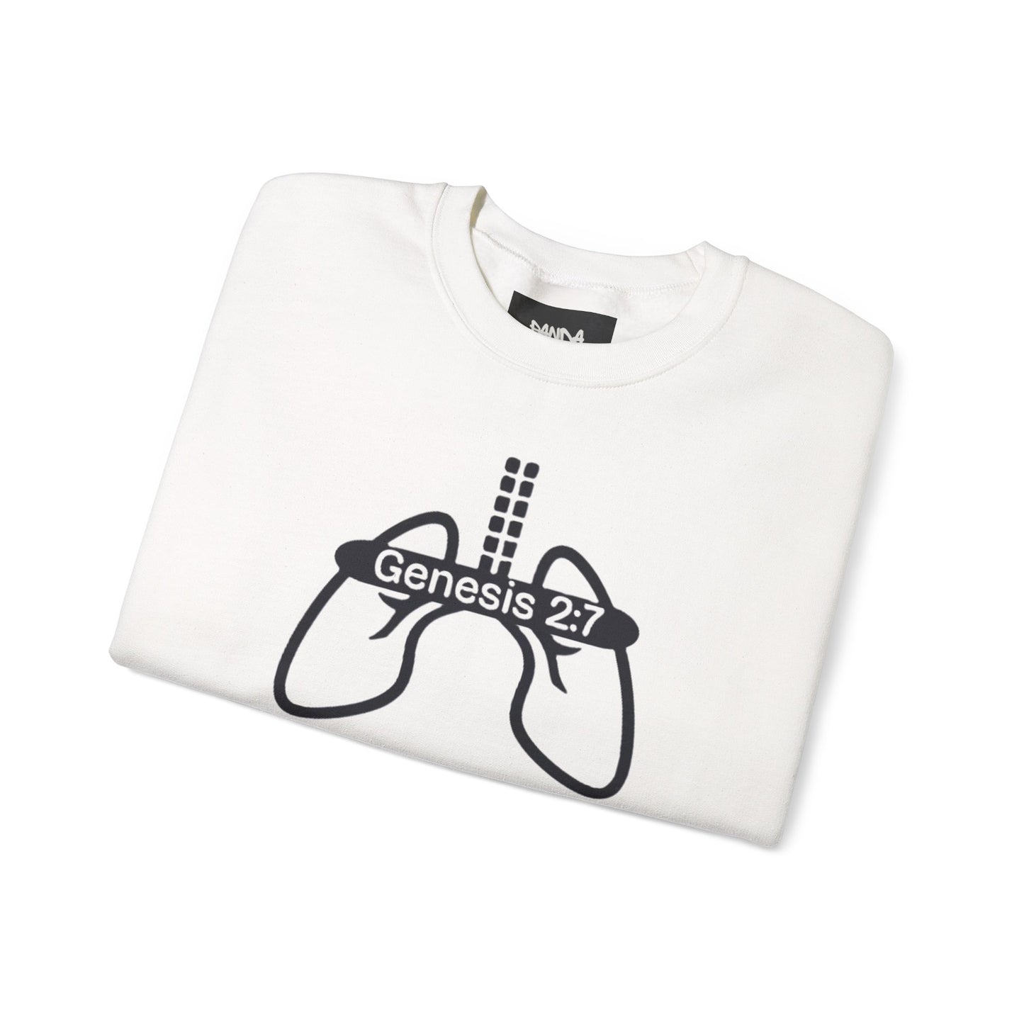 Crewneck Sweatshirt 'Genesis 2:7' Graphic – Faith-Inspired Minimalist Pullover