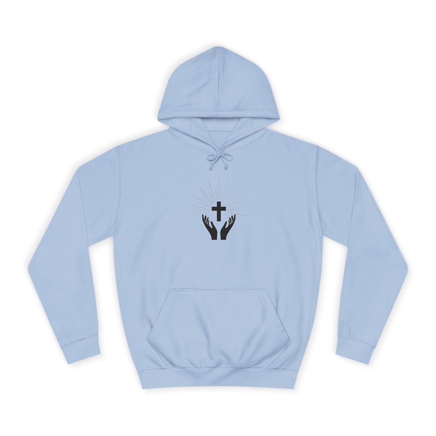 Christian Hoodie — 'Father Over Fear' Spiritual Cross Prayer Pullover