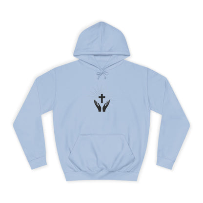 Christian Hoodie — 'Father Over Fear' Spiritual Cross Prayer Pullover