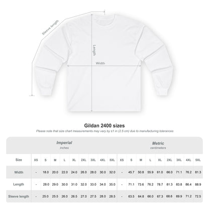 Christian Cross Long Sleeve Tee — Crown of Thorns Graphic