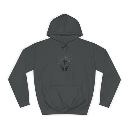 Christian Hoodie — 'Father Over Fear' Spiritual Cross Prayer Pullover