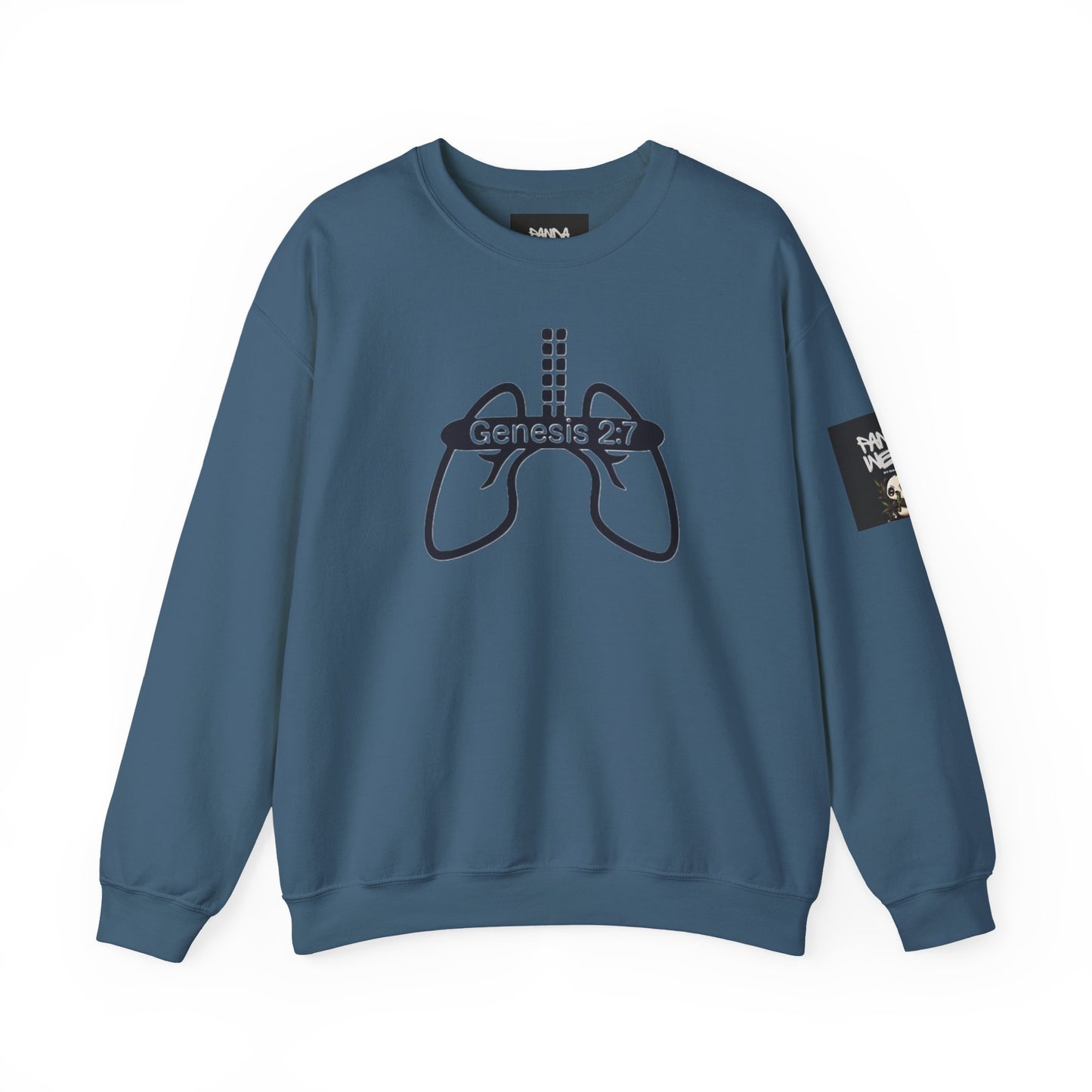 Crewneck Sweatshirt 'Genesis 2:7' Graphic – Faith-Inspired Minimalist Pullover