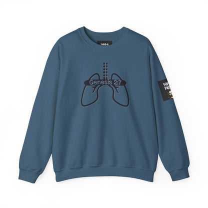 Crewneck Sweatshirt 'Genesis 2:7' Graphic – Faith-Inspired Minimalist Pullover
