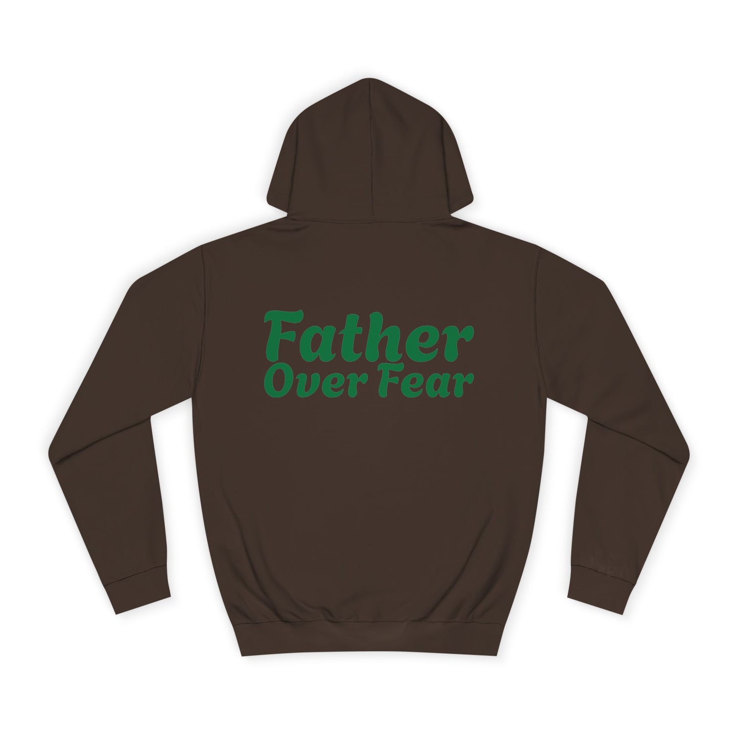 Christian Hoodie — 'Father Over Fear' Spiritual Cross Prayer Pullover