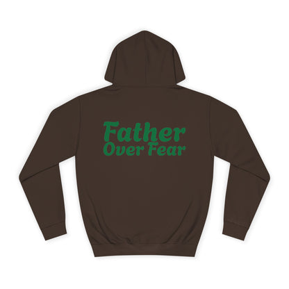 Christian Hoodie — 'Father Over Fear' Spiritual Cross Prayer Pullover