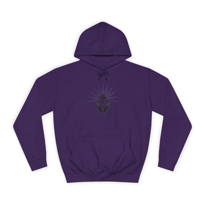 Christian Hoodie — 'Father Over Fear' Spiritual Cross Prayer Pullover