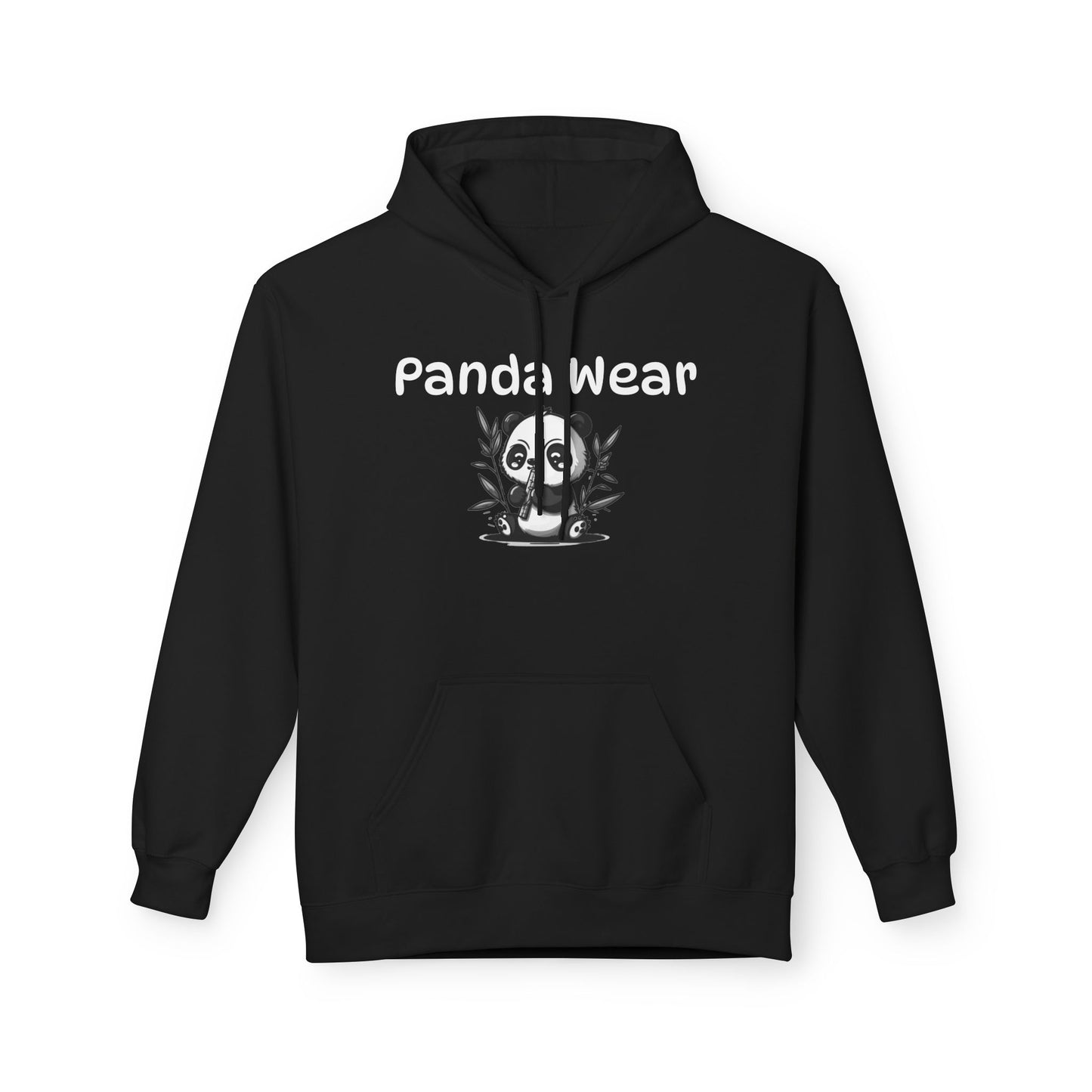 Panda Wear Hoodie Black And White