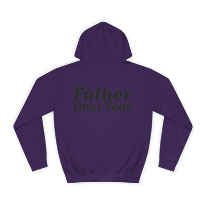 Christian Hoodie — 'Father Over Fear' Spiritual Cross Prayer Pullover