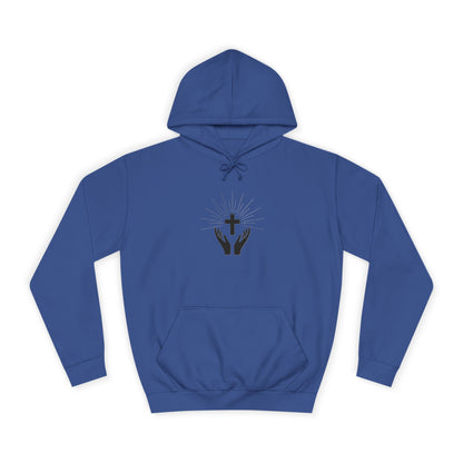 Christian Hoodie — 'Father Over Fear' Spiritual Cross Prayer Pullover