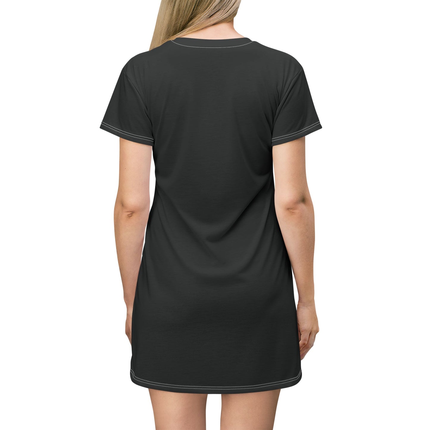 Panda Wear Gold and Black T-Shirt Dress