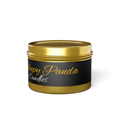 Sleepy Panda Tin Candles