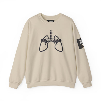 Crewneck Sweatshirt 'Genesis 2:7' Graphic – Faith-Inspired Minimalist Pullover