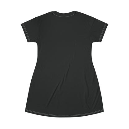Panda Wear Gold and Black T-Shirt Dress