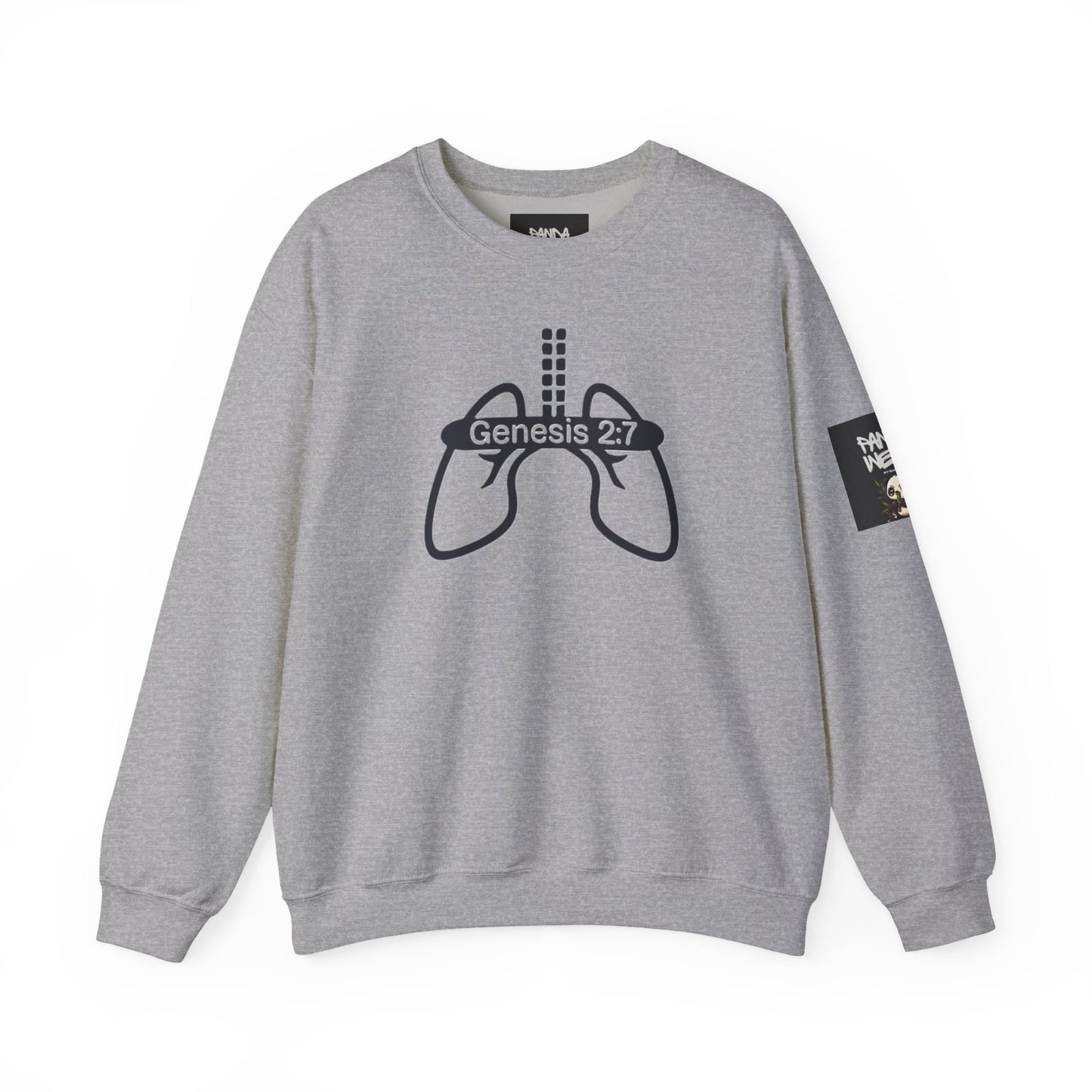 Crewneck Sweatshirt 'Genesis 2:7' Graphic – Faith-Inspired Minimalist Pullover