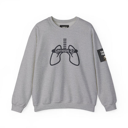 Crewneck Sweatshirt 'Genesis 2:7' Graphic – Faith-Inspired Minimalist Pullover