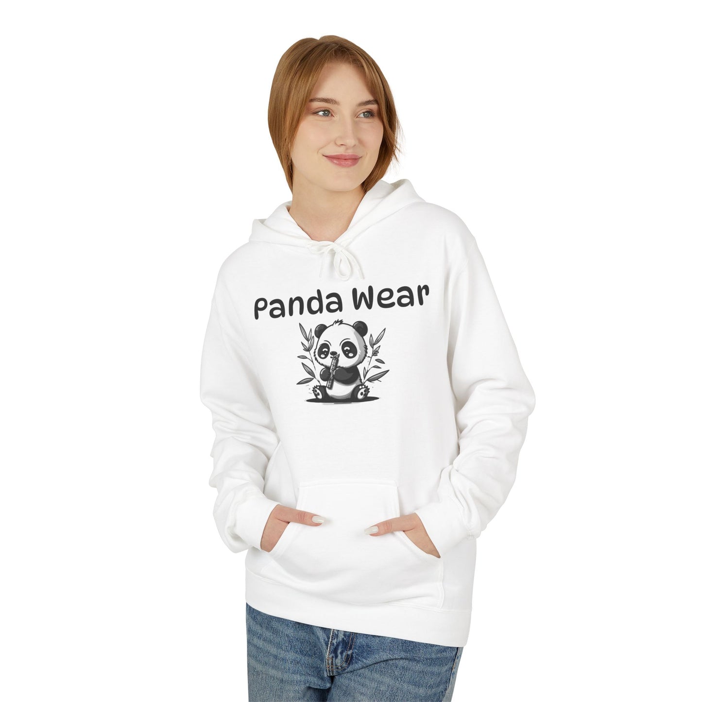 Panda Wear Hoodie Black And White