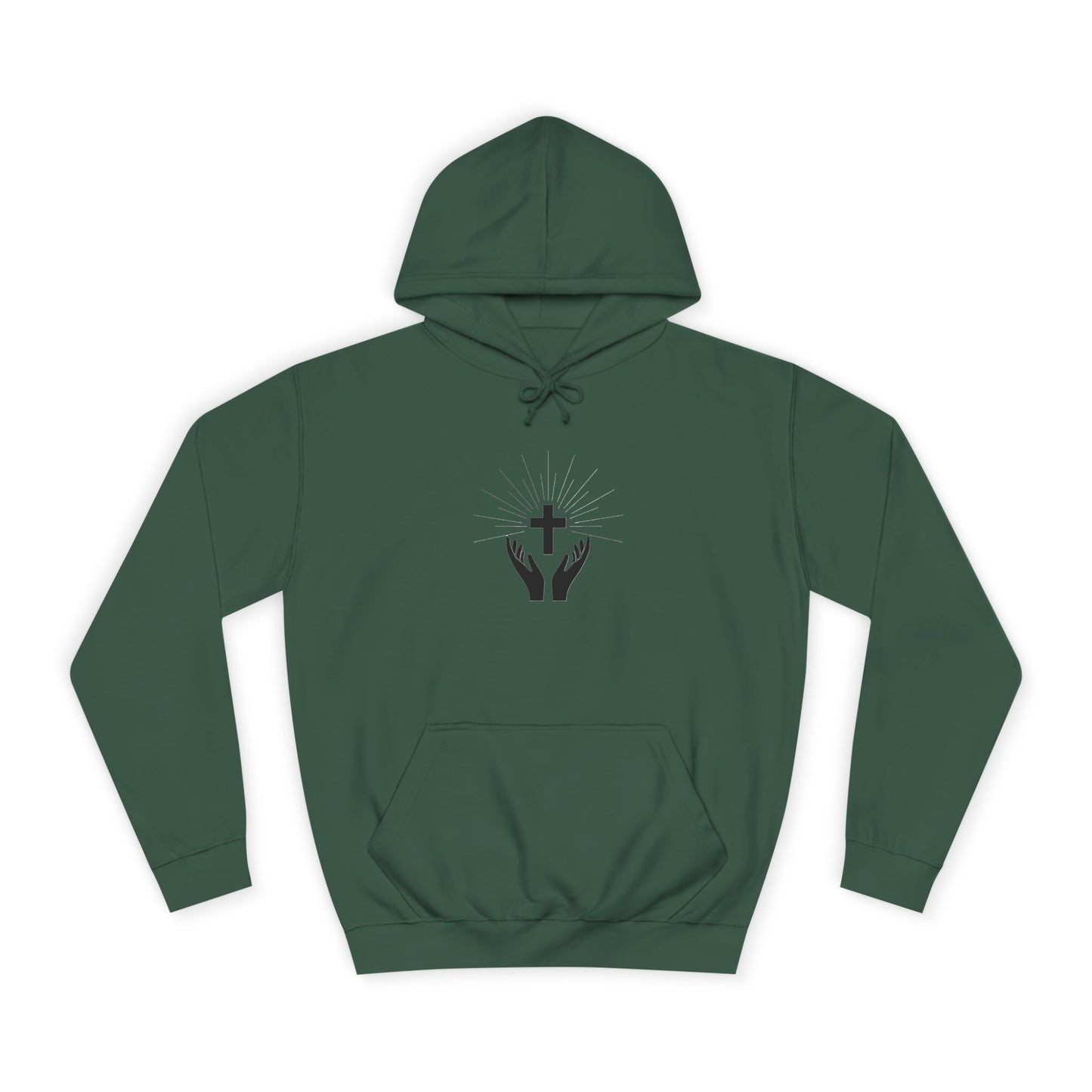 Christian Hoodie — 'Father Over Fear' Spiritual Cross Prayer Pullover