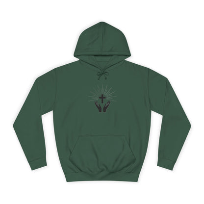 Christian Hoodie — 'Father Over Fear' Spiritual Cross Prayer Pullover