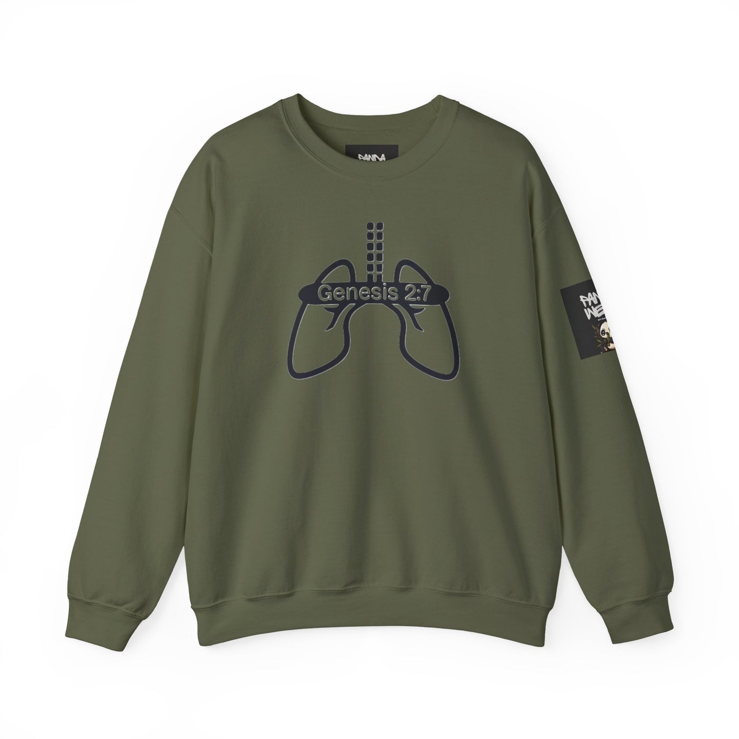 Crewneck Sweatshirt 'Genesis 2:7' Graphic – Faith-Inspired Minimalist Pullover