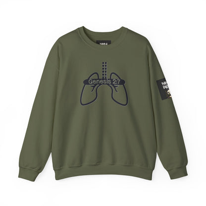 Crewneck Sweatshirt 'Genesis 2:7' Graphic – Faith-Inspired Minimalist Pullover