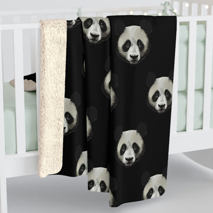 Thick Fluffy Panda Head Blanket