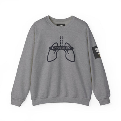 Crewneck Sweatshirt 'Genesis 2:7' Graphic – Faith-Inspired Minimalist Pullover