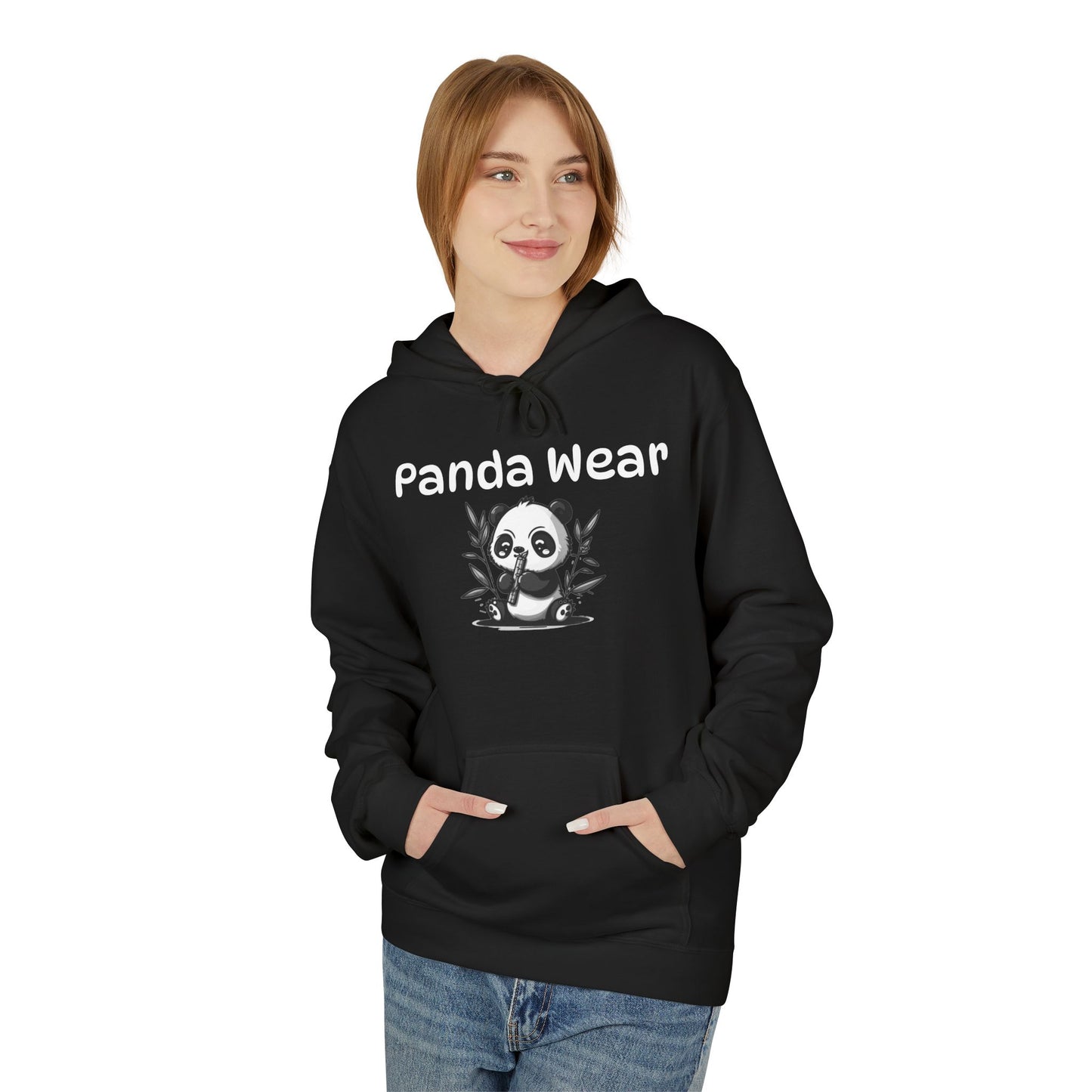 Panda Wear Hoodie Black And White