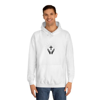 Christian Hoodie — 'Father Over Fear' Spiritual Cross Prayer Pullover