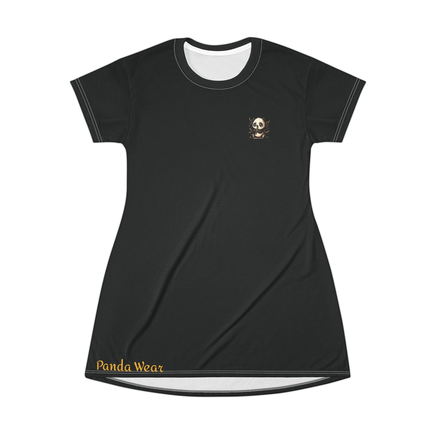 Panda Wear Gold and Black T-Shirt Dress