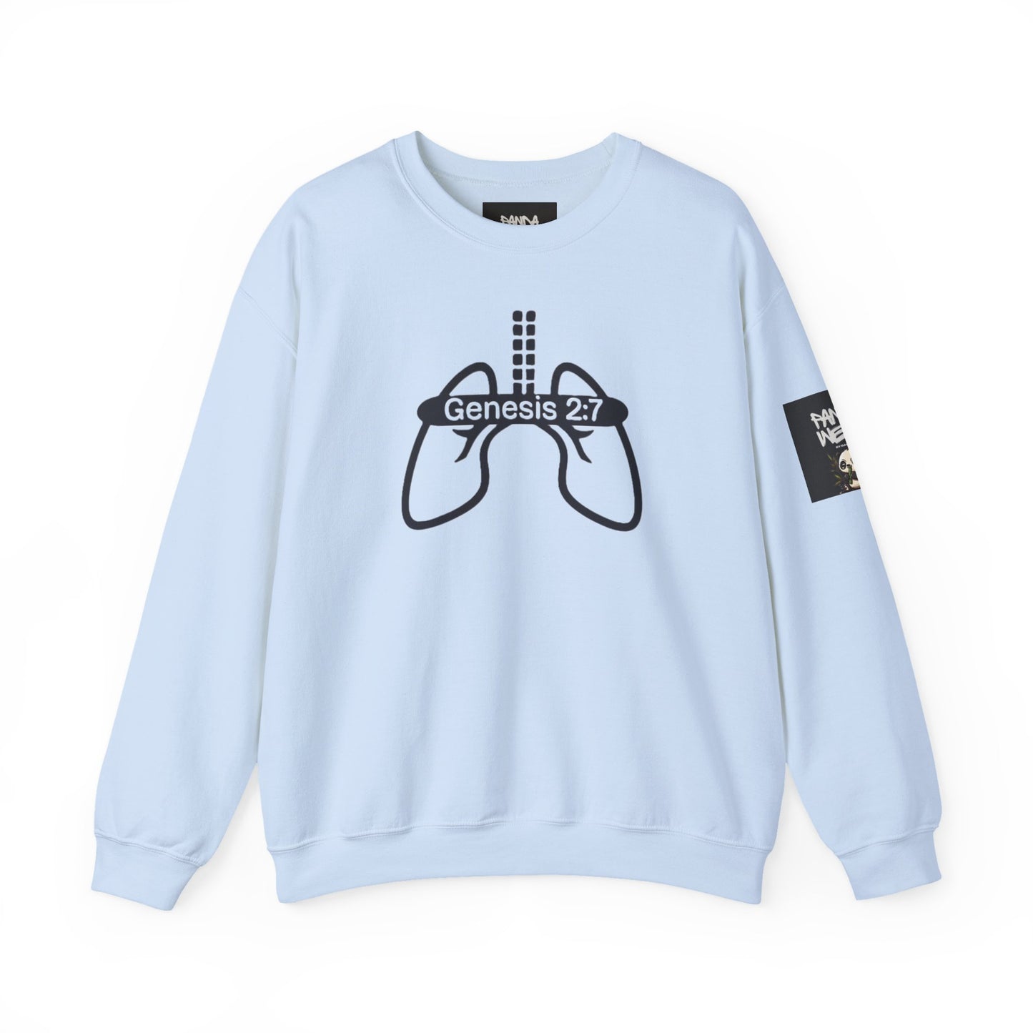 Crewneck Sweatshirt 'Genesis 2:7' Graphic – Faith-Inspired Minimalist Pullover