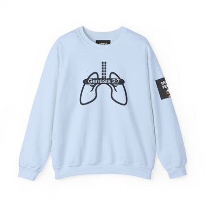 Crewneck Sweatshirt 'Genesis 2:7' Graphic – Faith-Inspired Minimalist Pullover