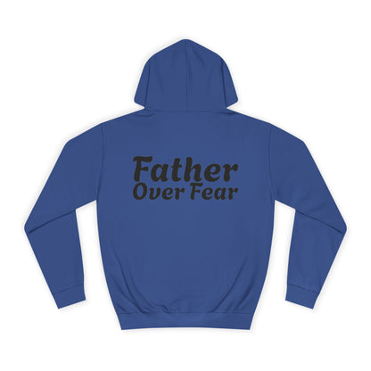 Christian Hoodie — 'Father Over Fear' Spiritual Cross Prayer Pullover