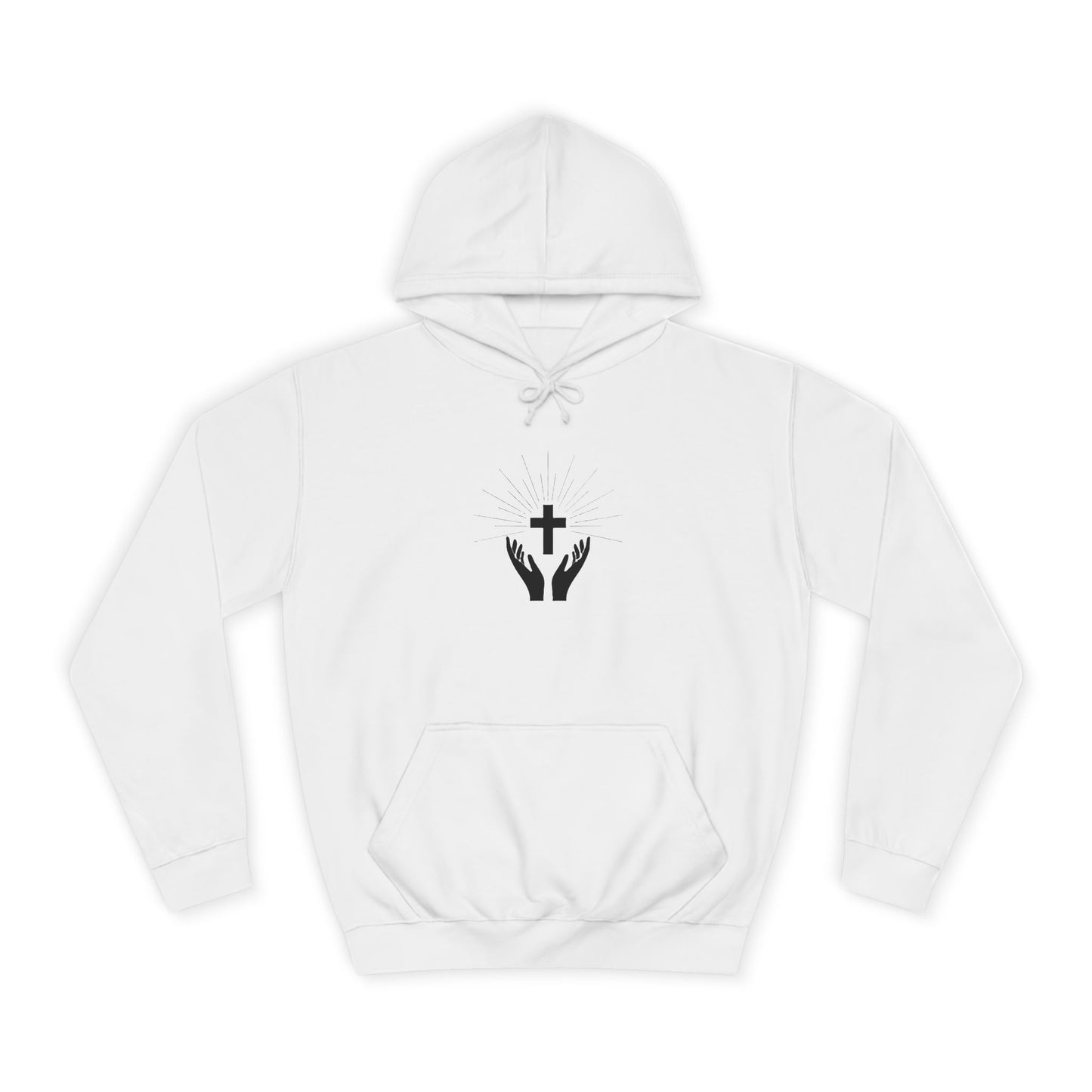 Christian Hoodie — 'Father Over Fear' Spiritual Cross Prayer Pullover