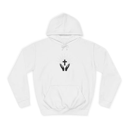Christian Hoodie — 'Father Over Fear' Spiritual Cross Prayer Pullover