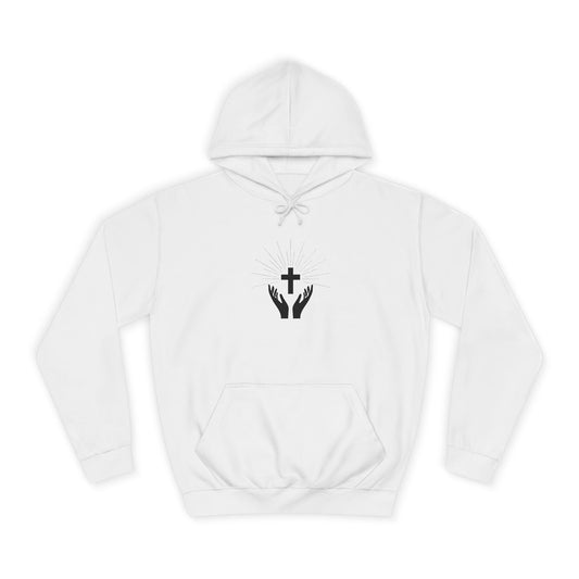 Christian Hoodie — 'Father Over Fear' Spiritual Cross Prayer Pullover