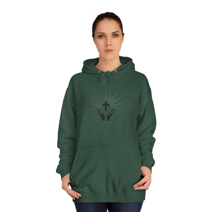 Christian Hoodie — 'Father Over Fear' Spiritual Cross Prayer Pullover