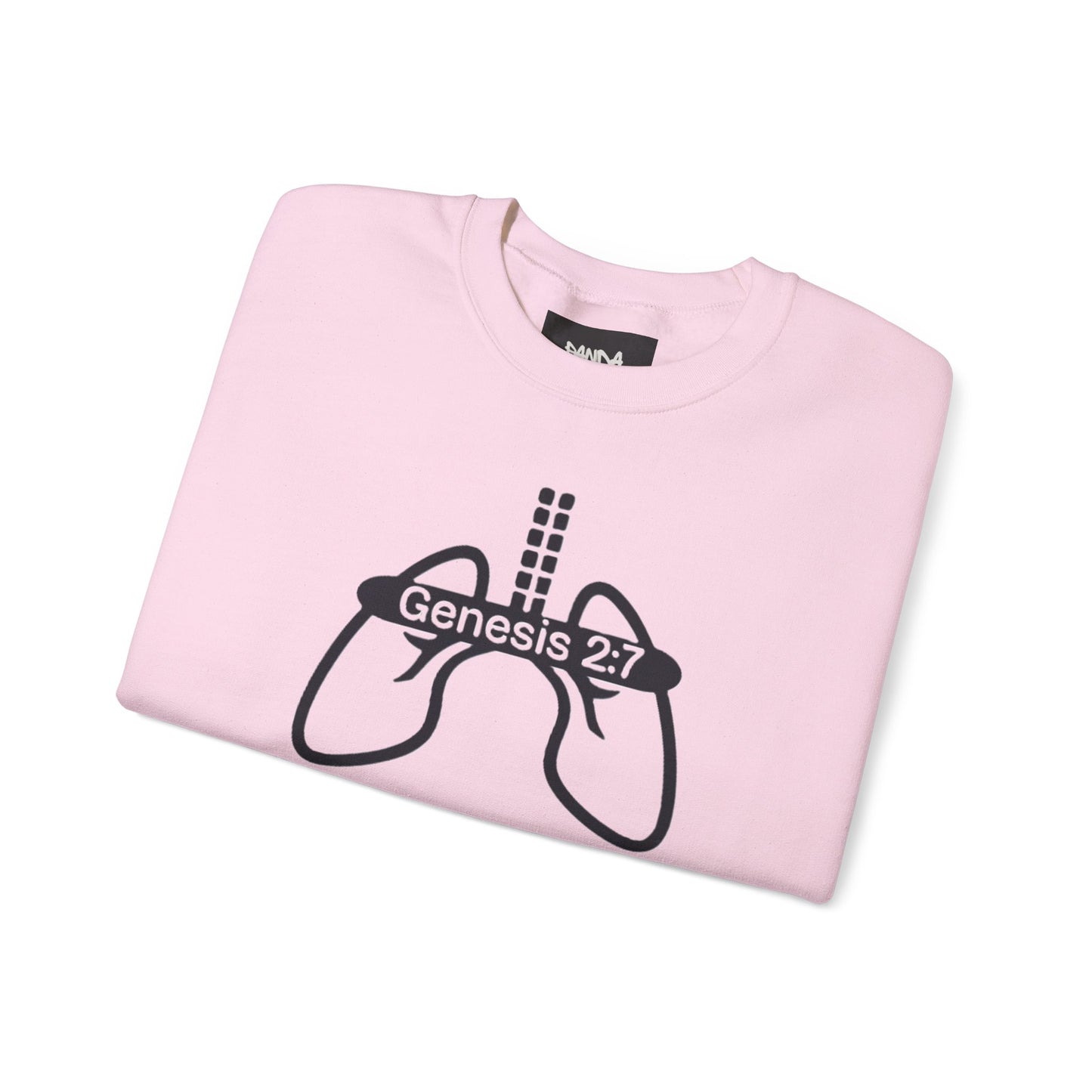 Crewneck Sweatshirt 'Genesis 2:7' Graphic – Faith-Inspired Minimalist Pullover