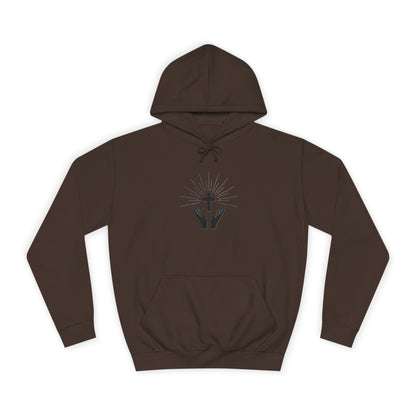 Christian Hoodie — 'Father Over Fear' Spiritual Cross Prayer Pullover