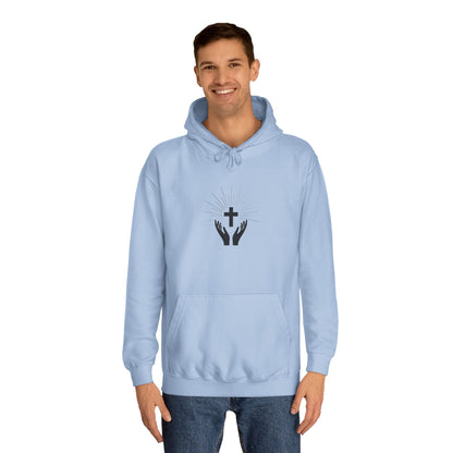Christian Hoodie — 'Father Over Fear' Spiritual Cross Prayer Pullover
