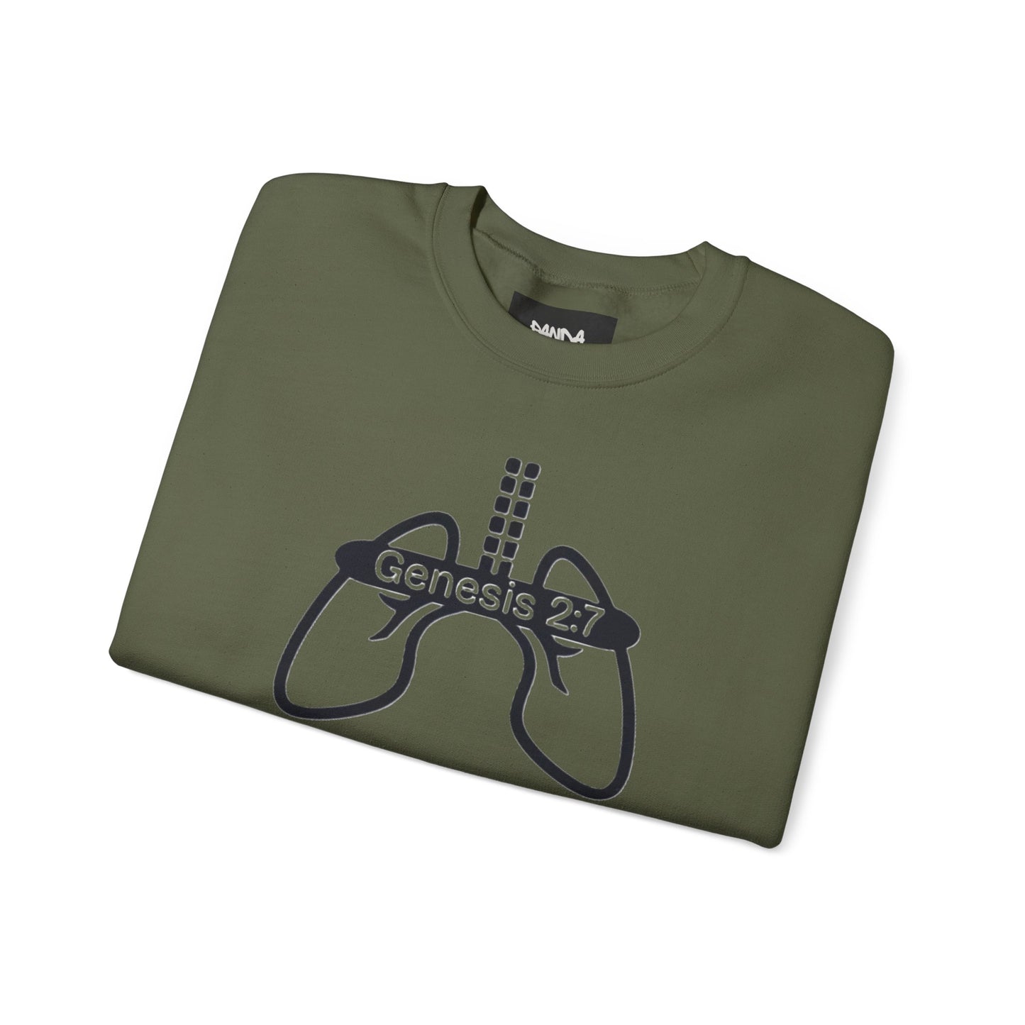 Crewneck Sweatshirt 'Genesis 2:7' Graphic – Faith-Inspired Minimalist Pullover