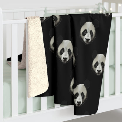 Thick Fluffy Panda Head Blanket